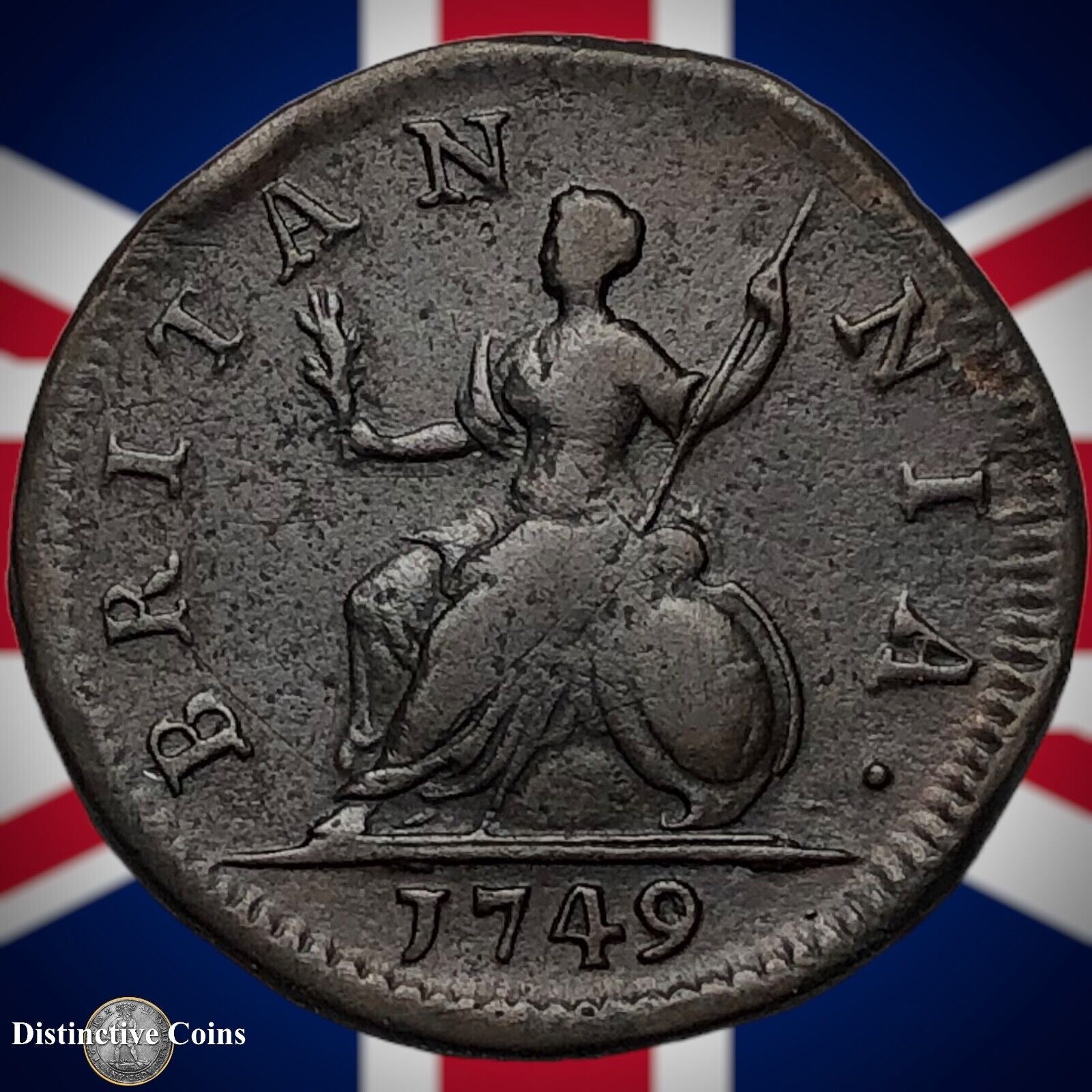Great Britain 1749 Farthing 1/4d GB3175