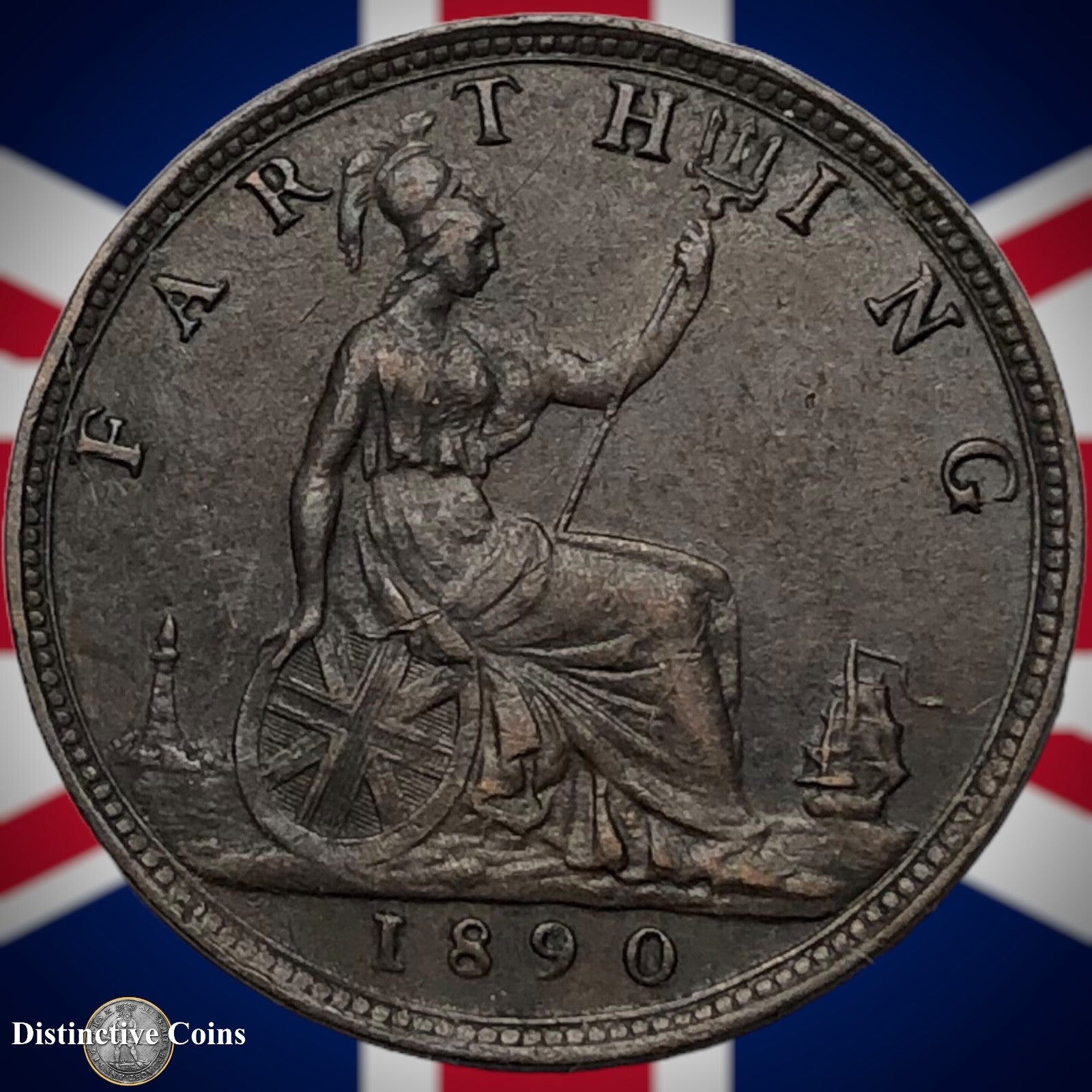 Great Britain 1890 Farthing 1/4d GB4277