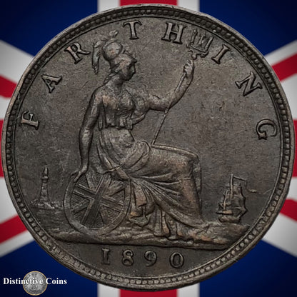 Great Britain 1890 Farthing 1/4d GB4277