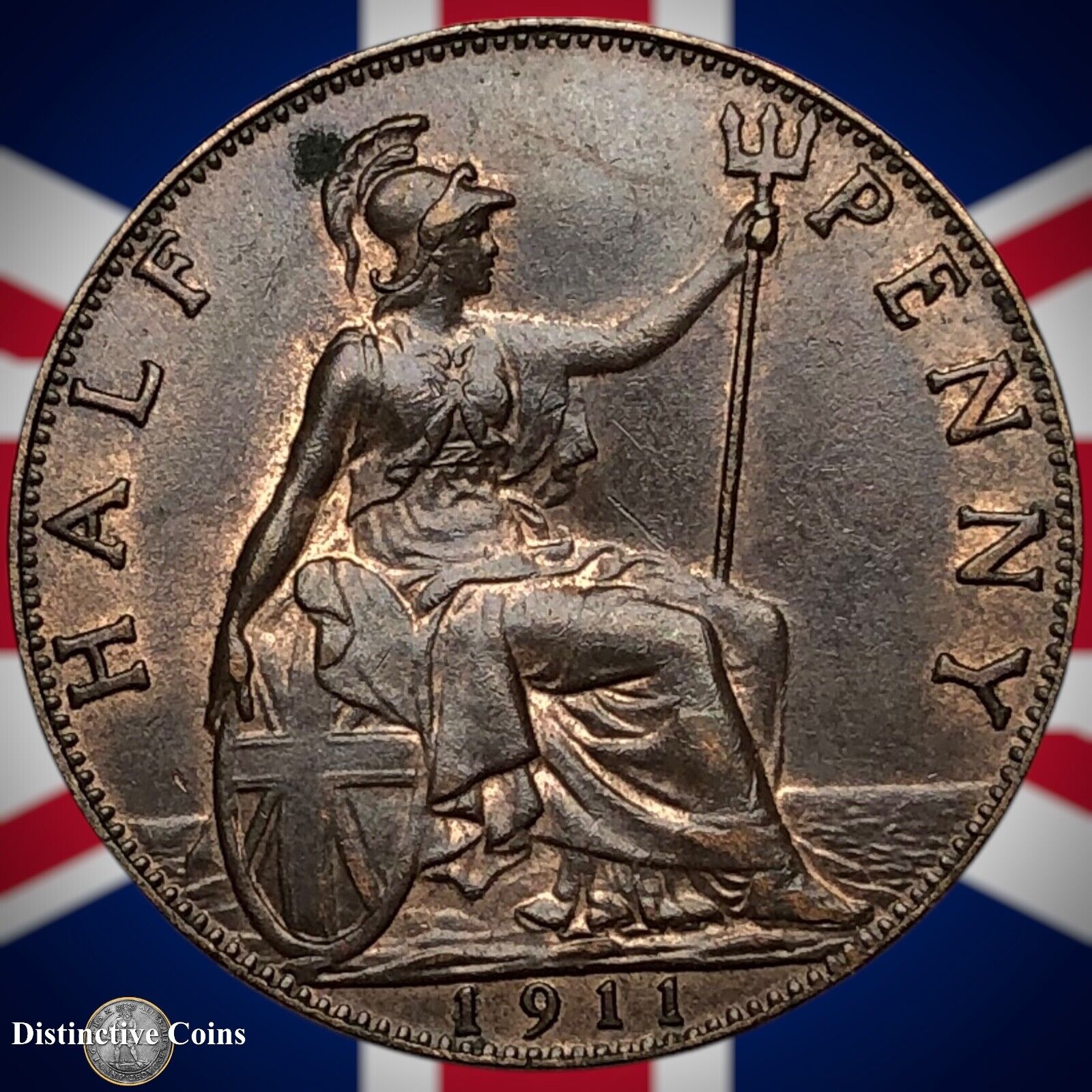 Great Britain 1911 Half Penny 1/2d GB5832