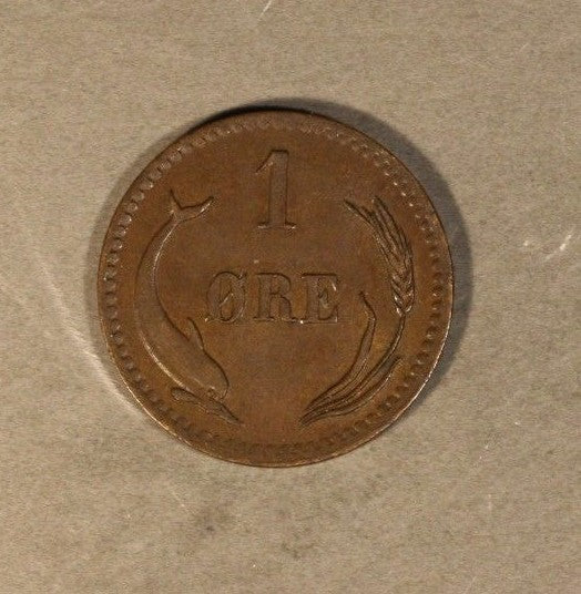1883 Denmark 1 Ore Very High Grade        