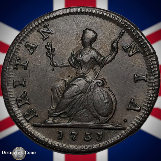 Great Britain 1731 Farthing 1/4d GB3164