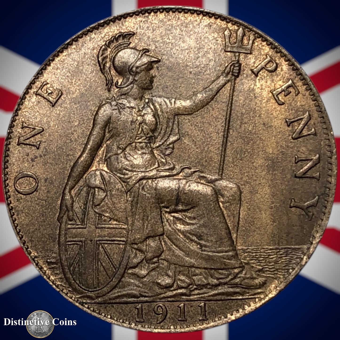 Great Britain 1911 Penny 1d GB6744