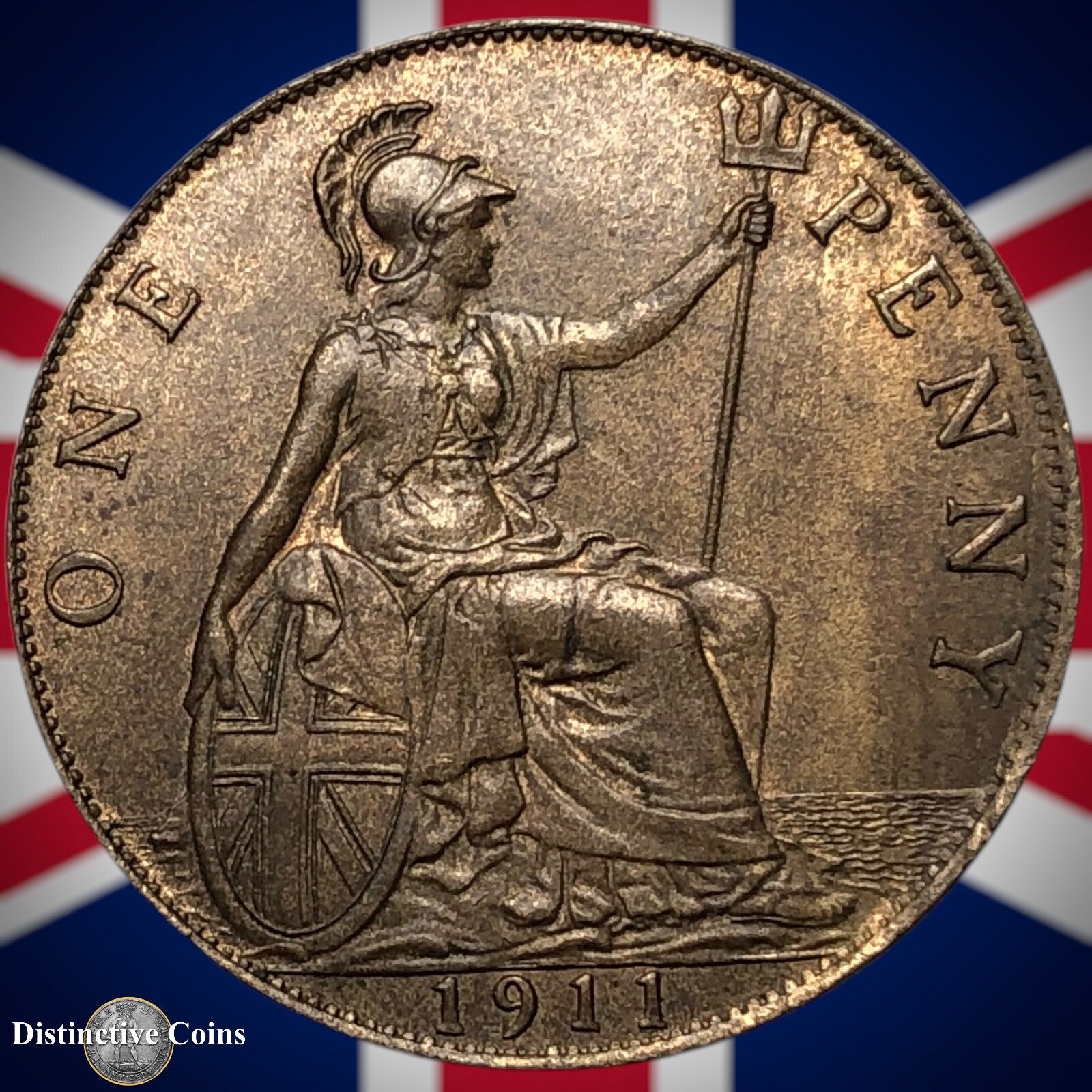 Great Britain 1911 Penny 1d GB6744