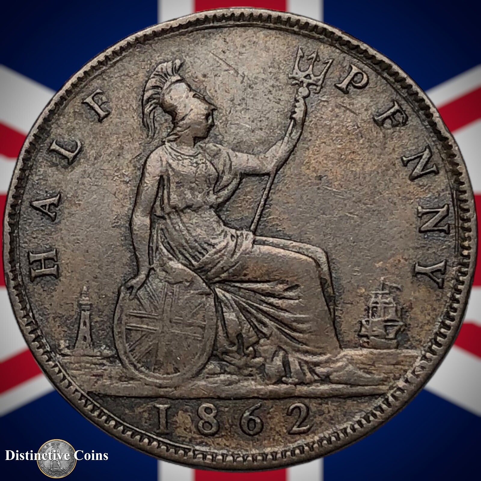 Great Britain 1862 Half Penny 1/2d GB5415