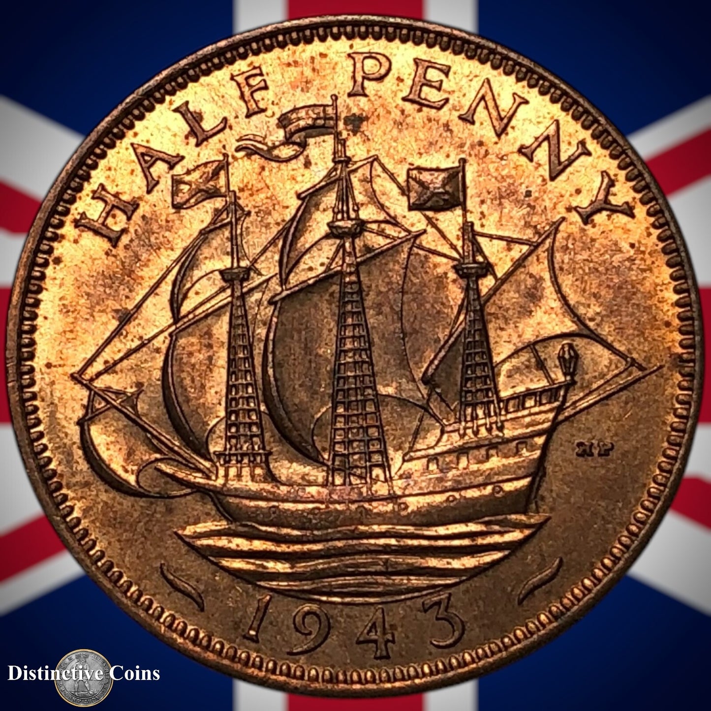 Great Britain 1943 Half Penny 1/2d GB6035