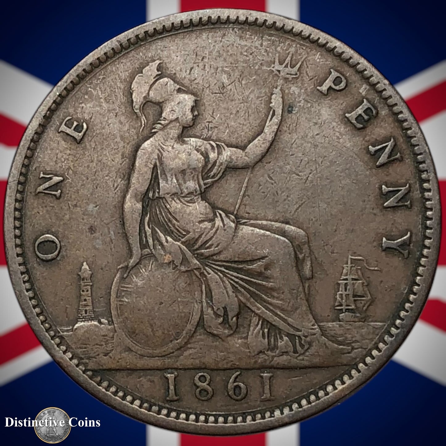 Great Britain 1861 Penny 1d GB6179
