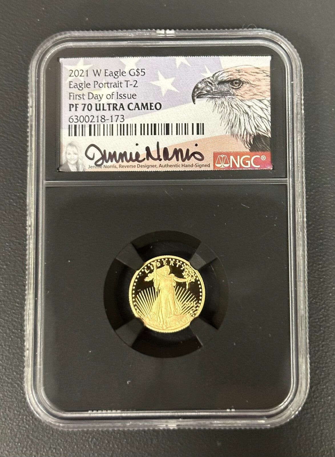 2021 W Gold Eagle Set $5-$50 Type-2 FDOI PF-70 Ultra Cameo Jennie Norris - U003