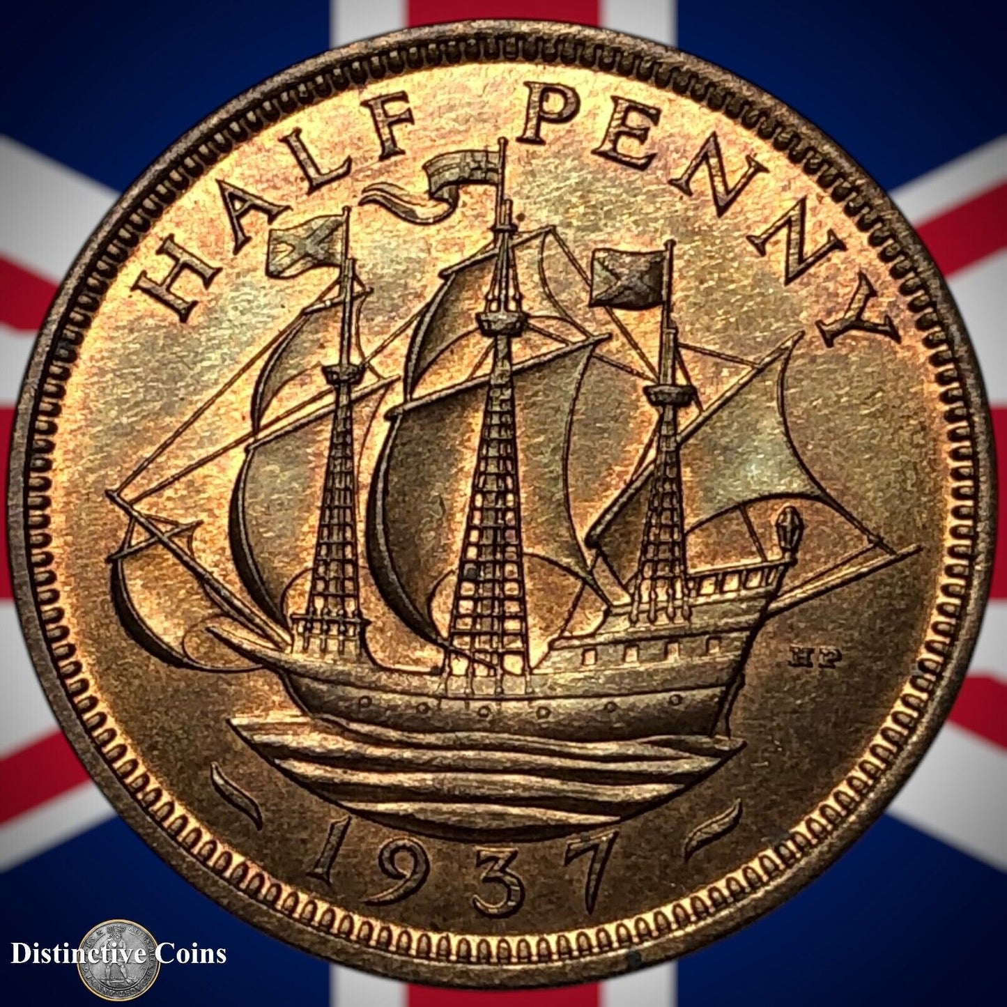 Great Britain 1937 Half Penny 1/2d GB6000