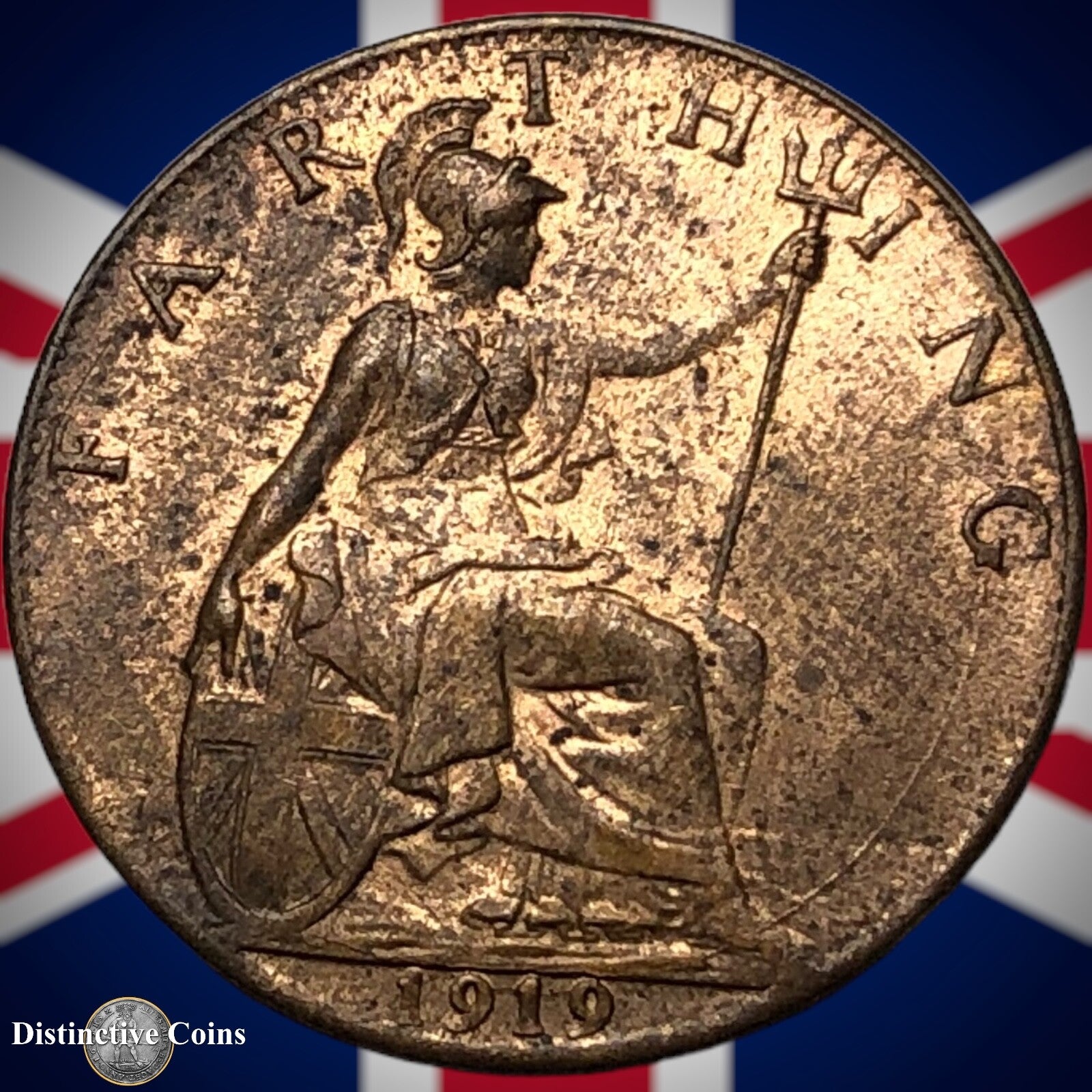 Great Britain 1919 Farthing 1/4d GB4731