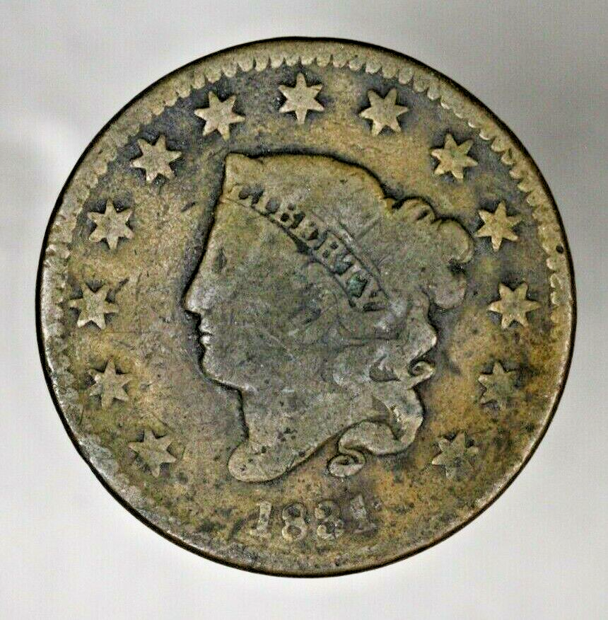 US 1831 Coronet Head Large Cent  A3136