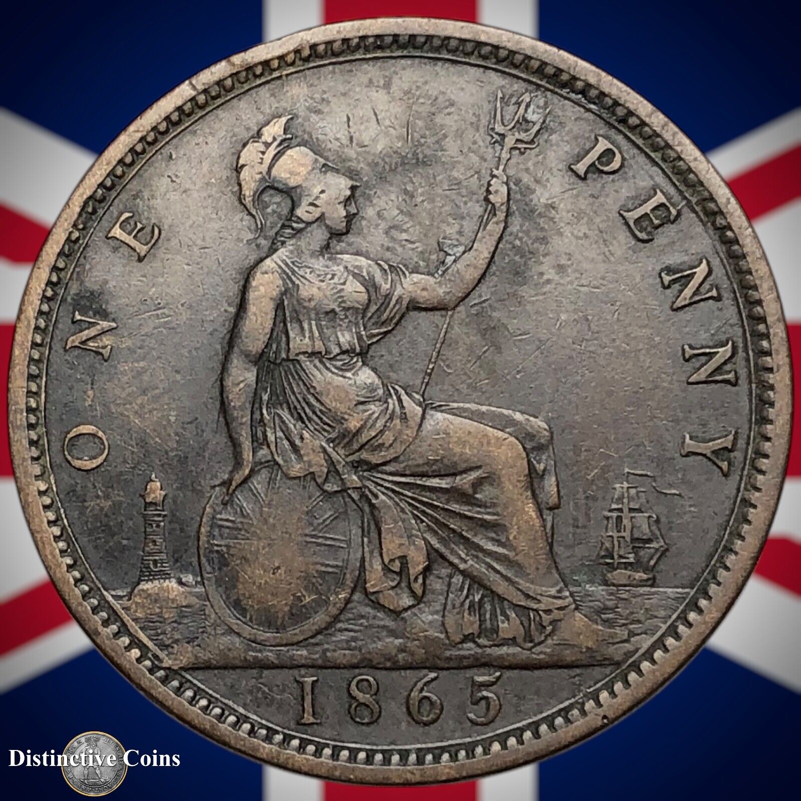 Great Britain 1865 Penny 1d GB6283