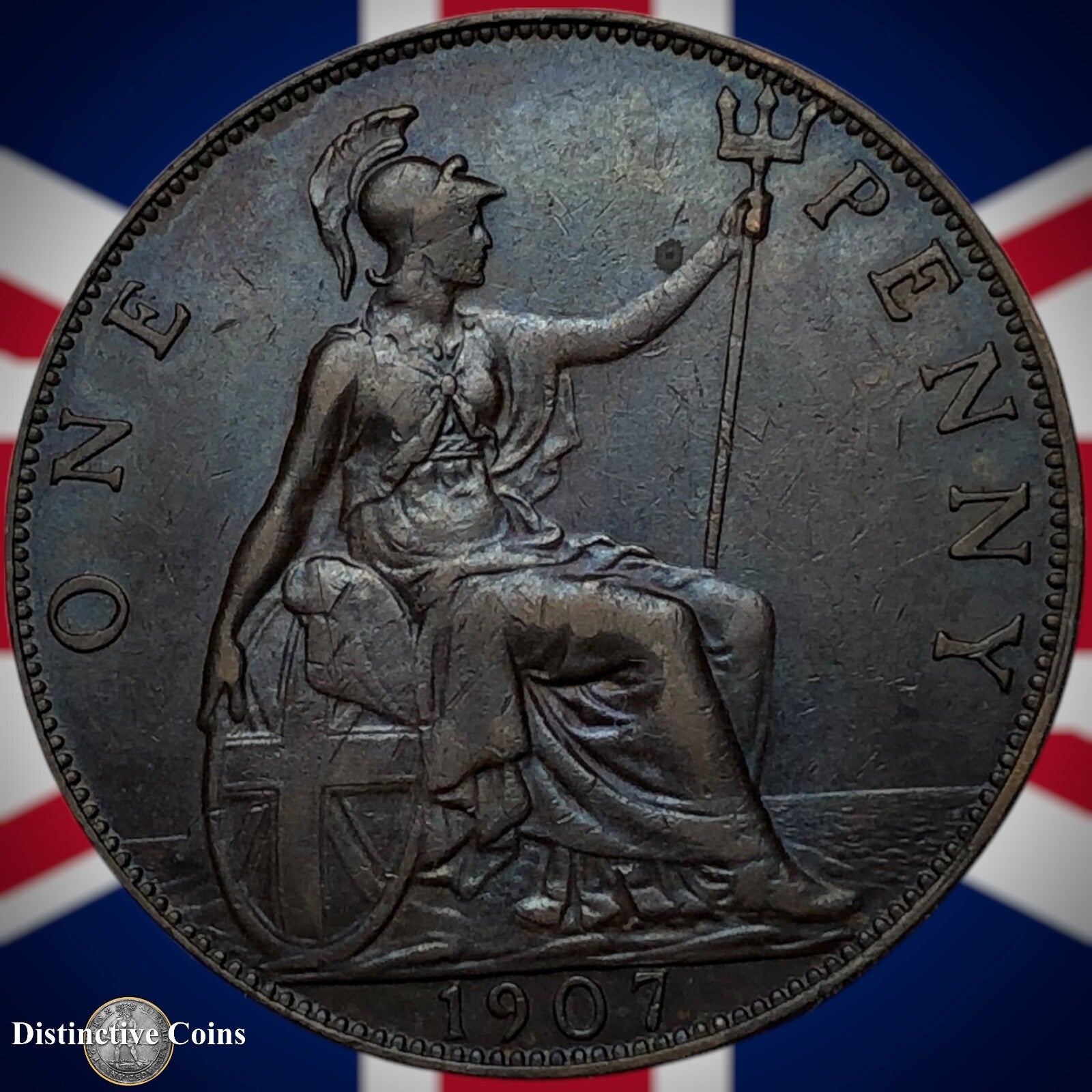 Great Britain 1907 Penny 1d GB6685