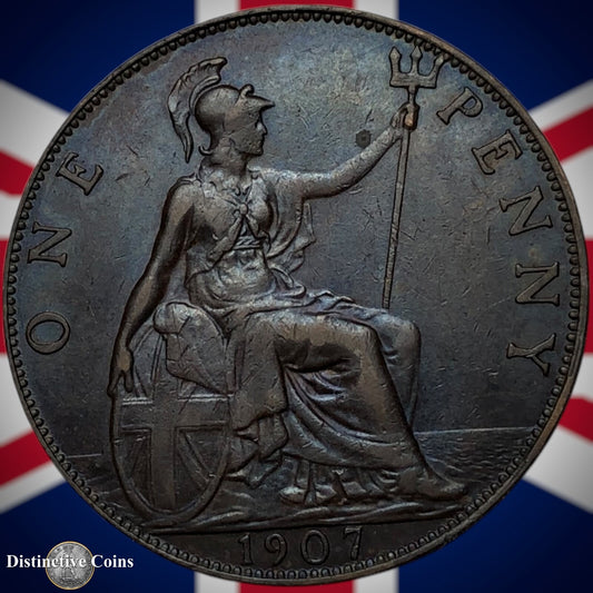 Great Britain 1907 Penny 1d GB6685