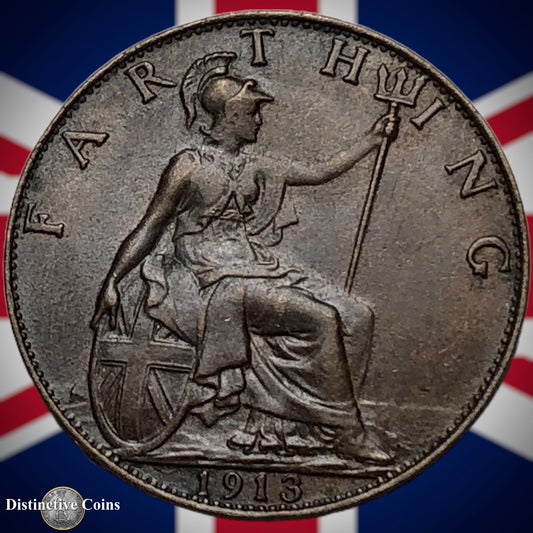 Great Britain 1913 Farthing 1/4d GB4659