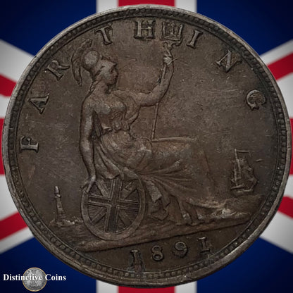 Great Britain 1891 Farthing 1/4d GB4313