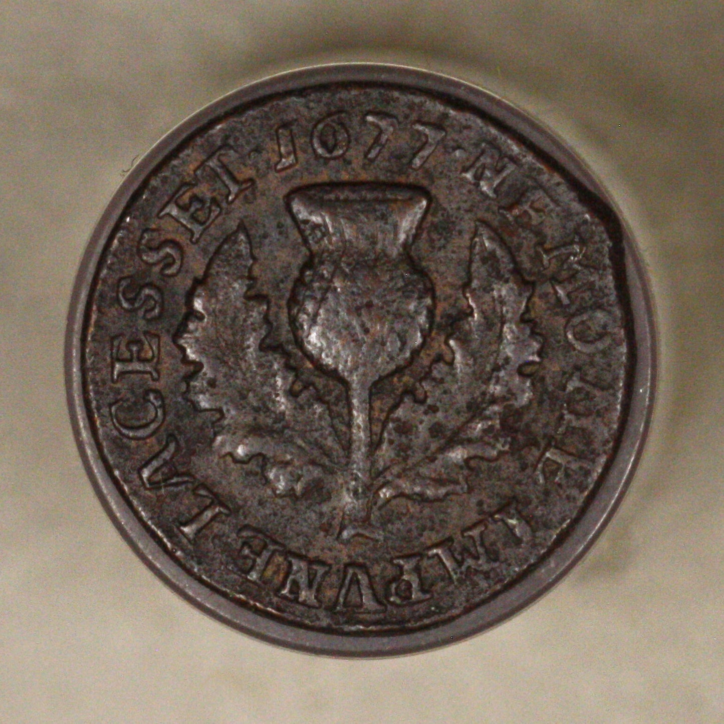 Scotland 1677 (2 Pence) Turner IIIB for HIB Error Porous XF