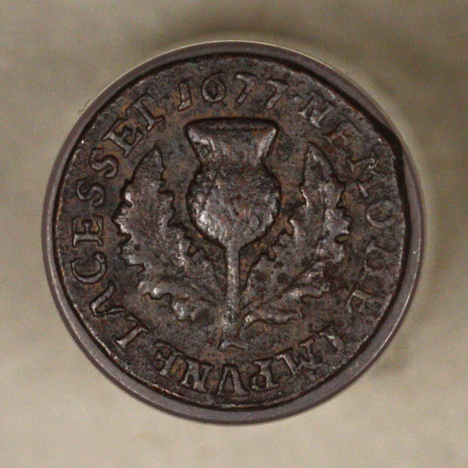 Scotland 1677 (2 Pence) Turner IIIB for HIB Error Porous XF