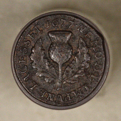 Scotland 1677 (2 Pence) Turner IIIB for HIB Error Porous XF