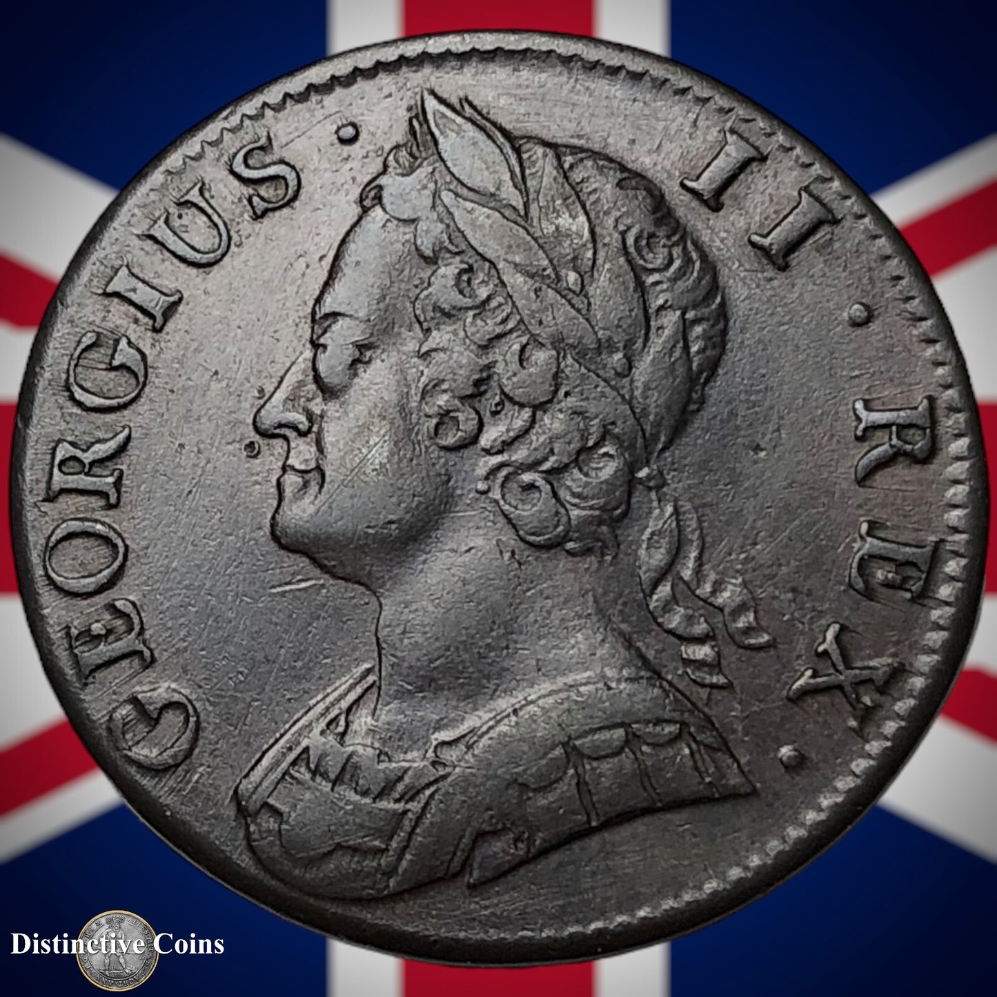 Great Britain 1743 Half Penny 1/2d GB5085