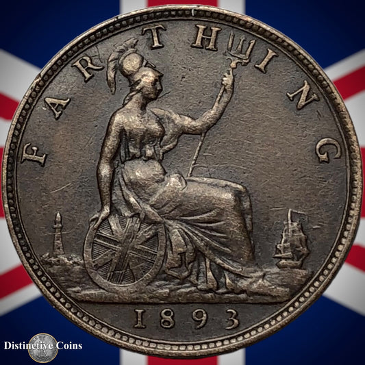 Great Britain 1893 Farthing 1/4d GB4334