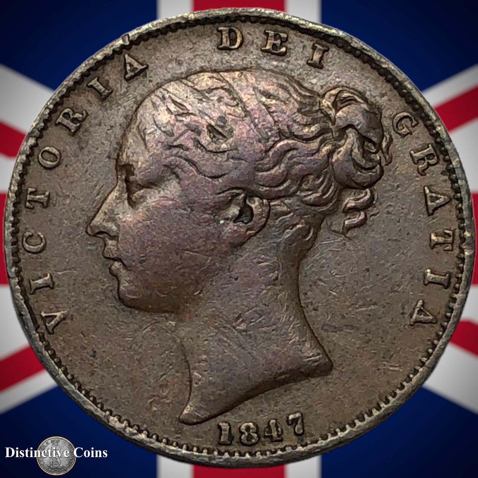 Great Britain 1847 Farthing 1/4d GB3421