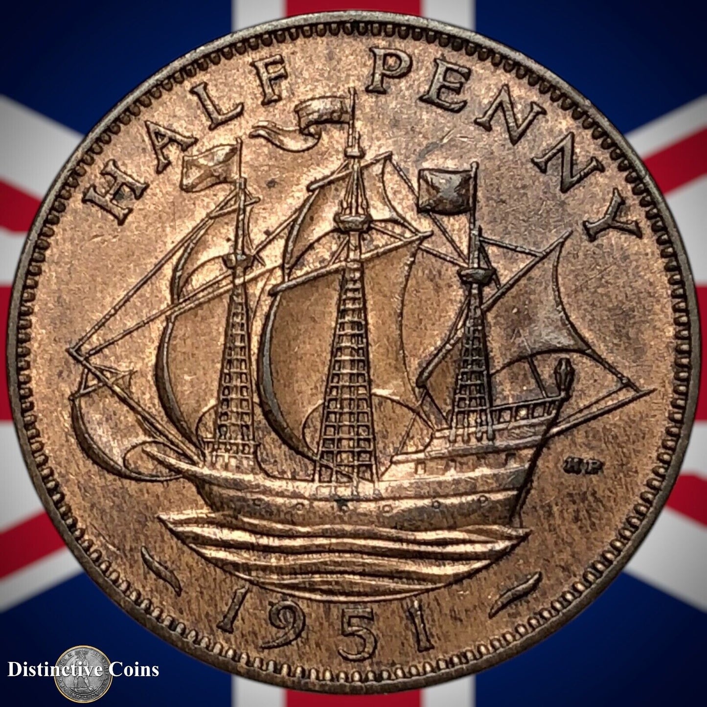 Great Britain 1951 Half Penny 1/2d GB6080