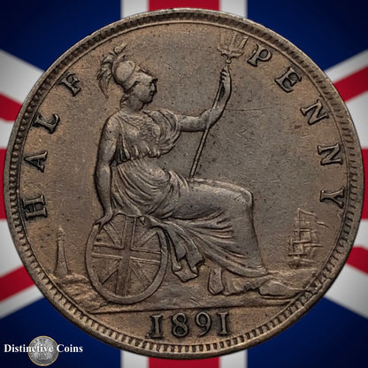 Great Britain 1891 Half Penny 1/2d GB5690