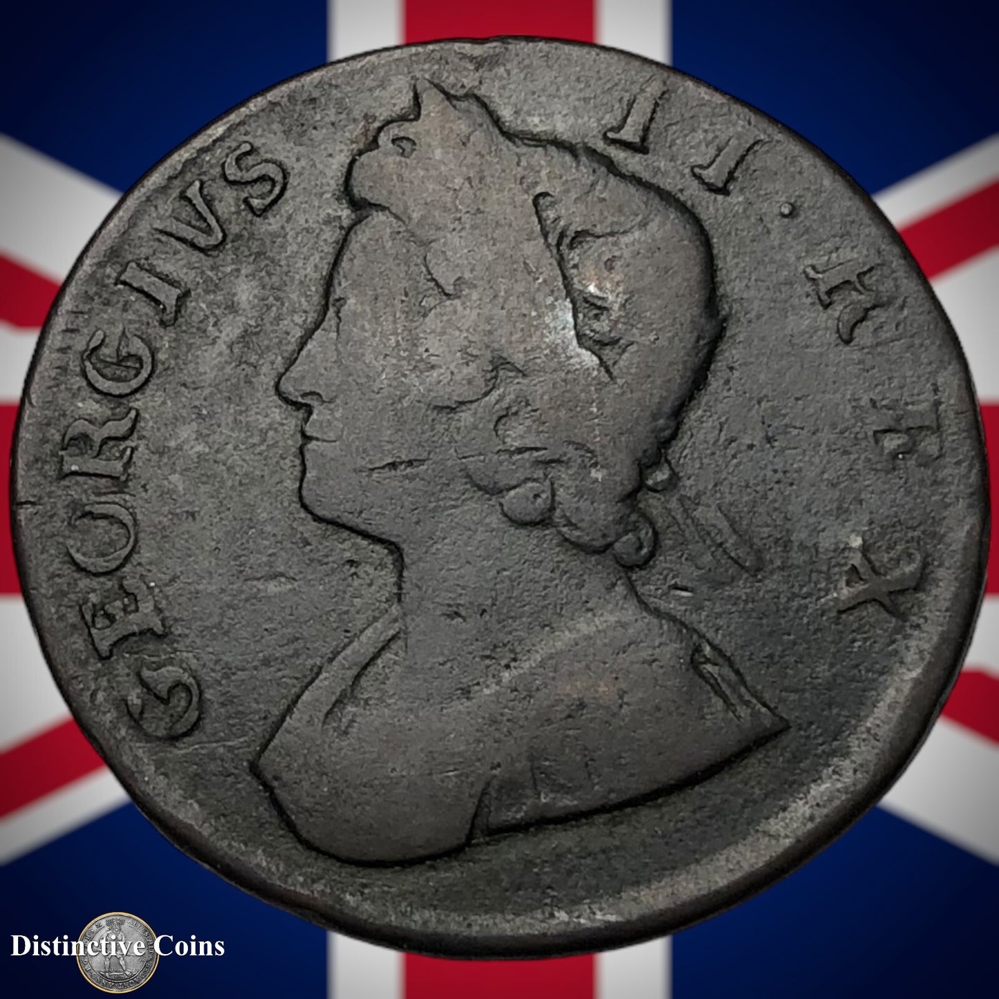 Great Britain 1734 Half Penny 1/2d GB5048
