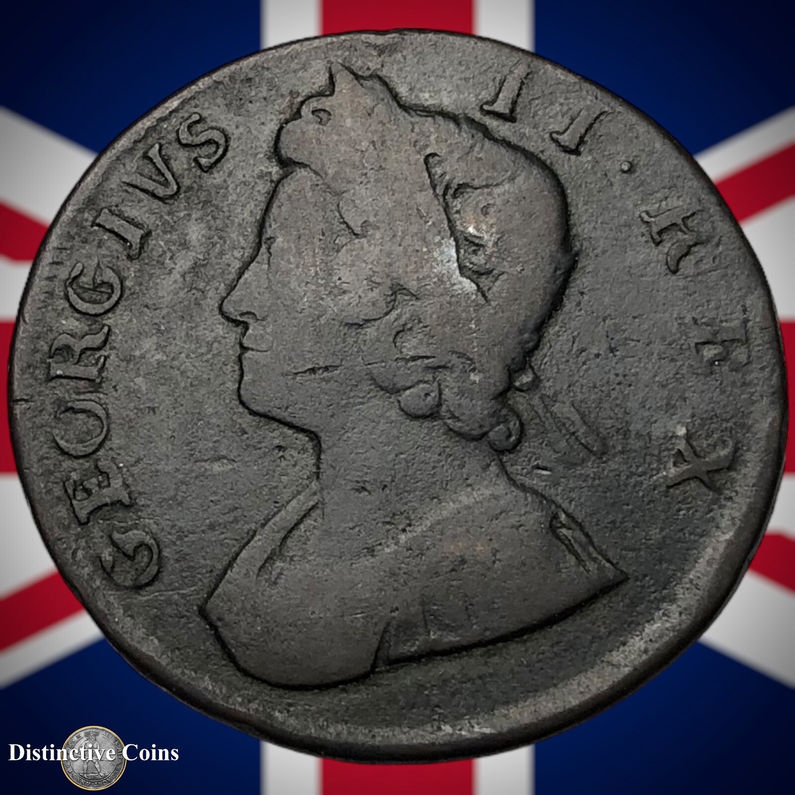 Great Britain 1734 Half Penny 1/2d GB5048