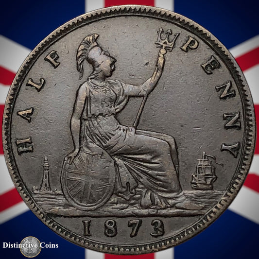Great Britain 1873 Half Penny 1/2d GB5504
