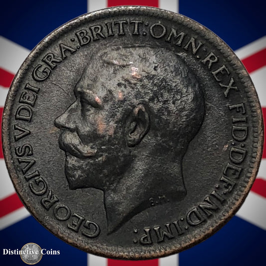 Great Britain 1917 Farthing 1/4d GB4676