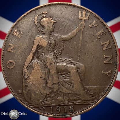 Great Britain 1918 KN Penny 1d GB6882