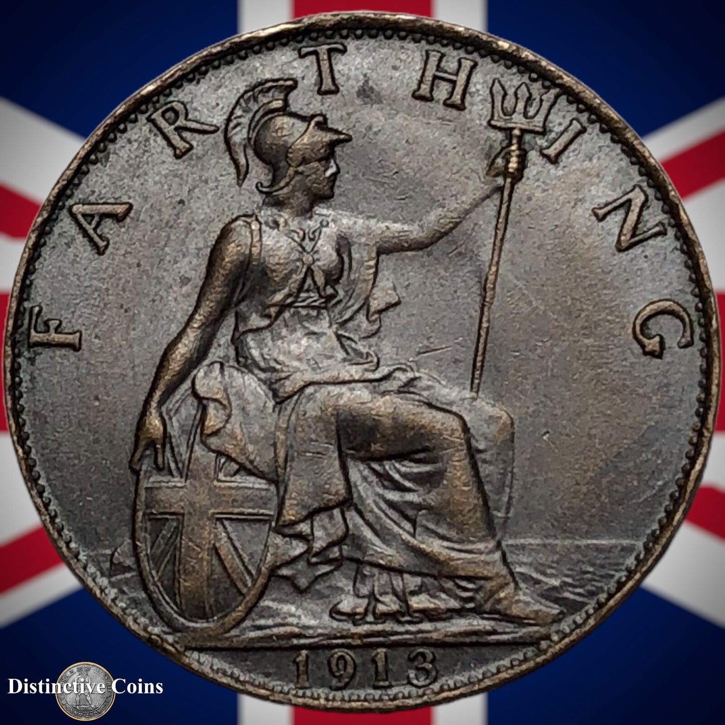 Great Britain 1913 Farthing 1/4d GB4661