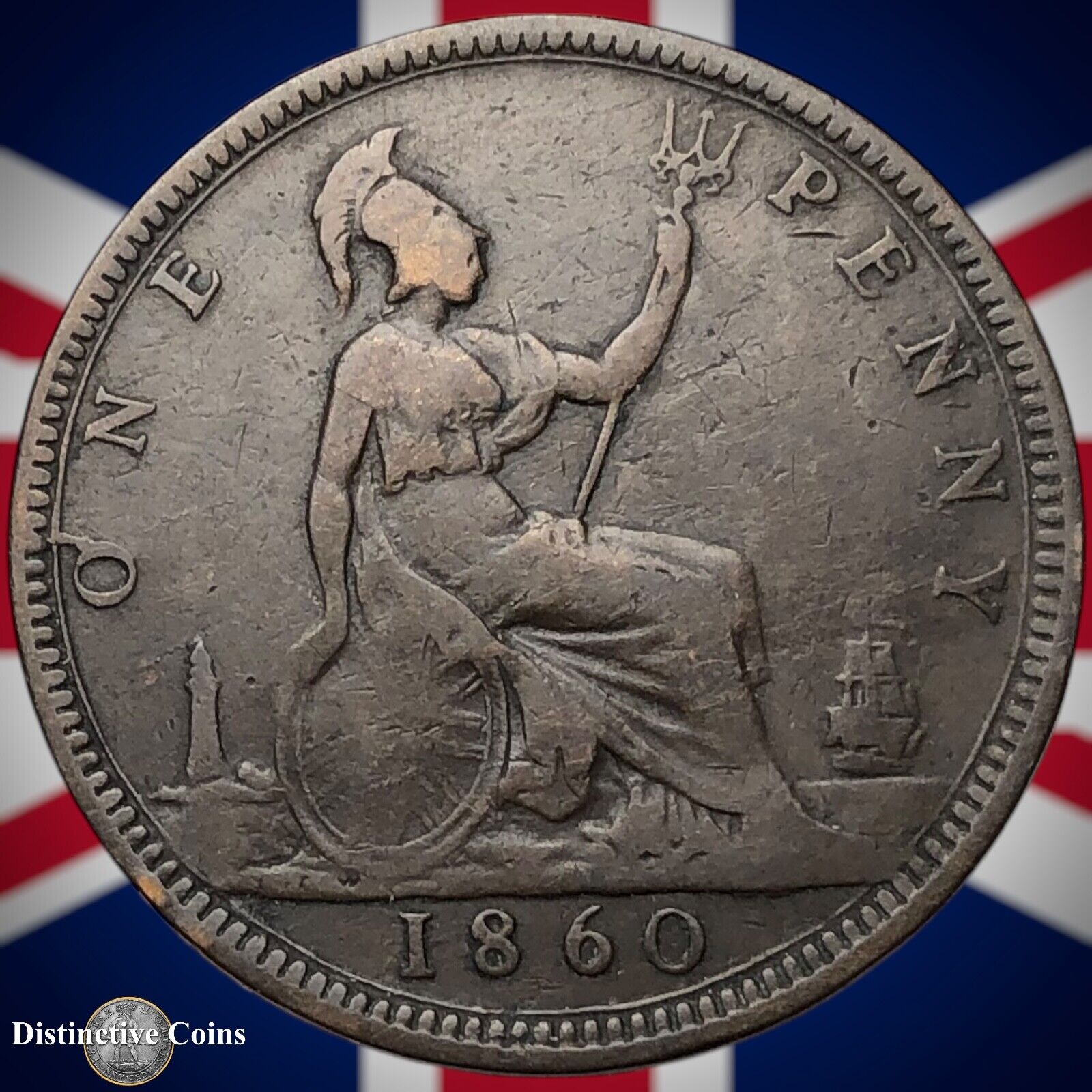 Great Britain 1860 Penny 1d GB6154