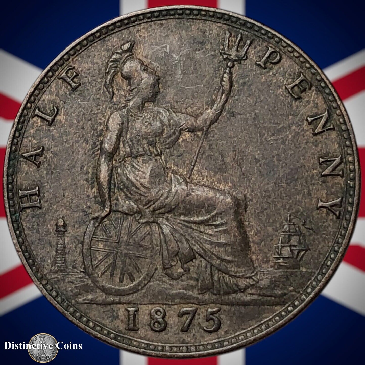 Great Britain 1875 Half Penny 1/2d GB5519