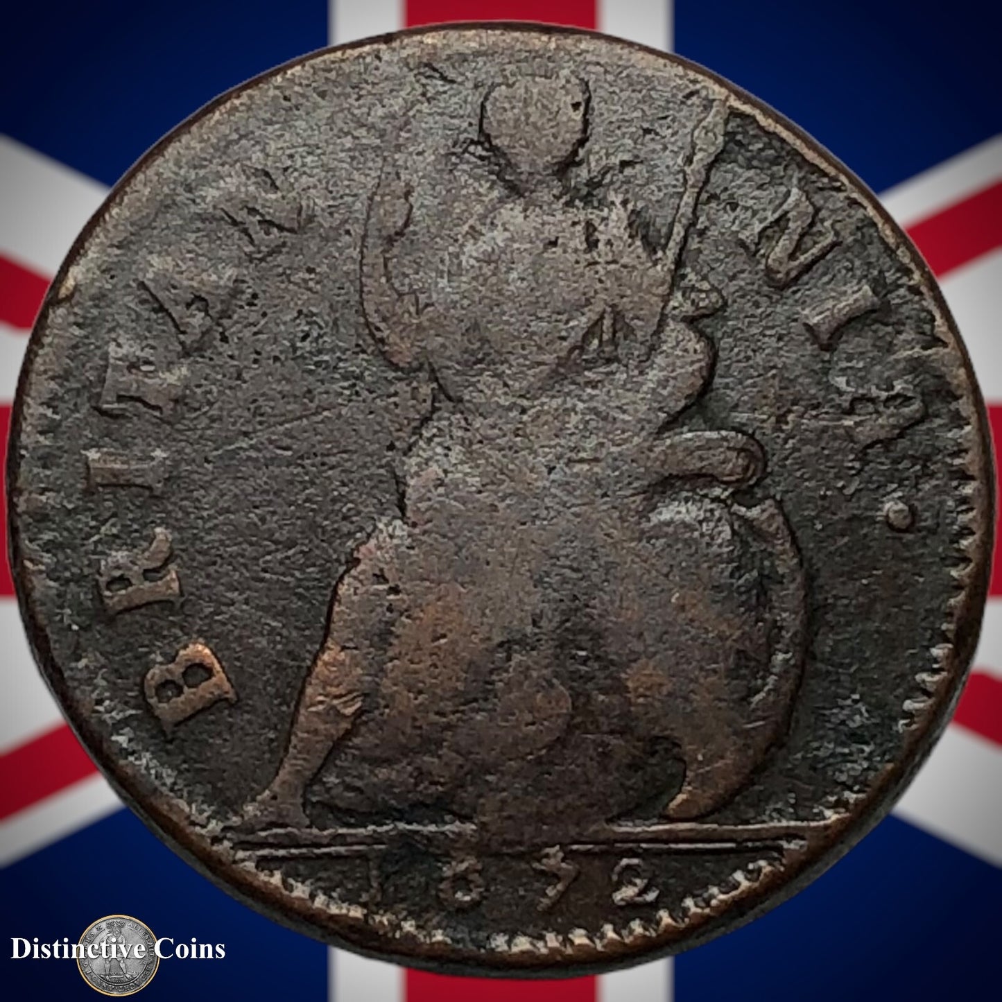 Great Britain 1672 Farthing 1/4d GB3140