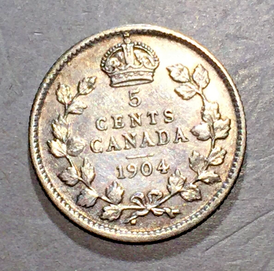 CANADA 1904 5 Cents   KM-13