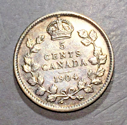 CANADA 1904 5 Cents   KM-13  
