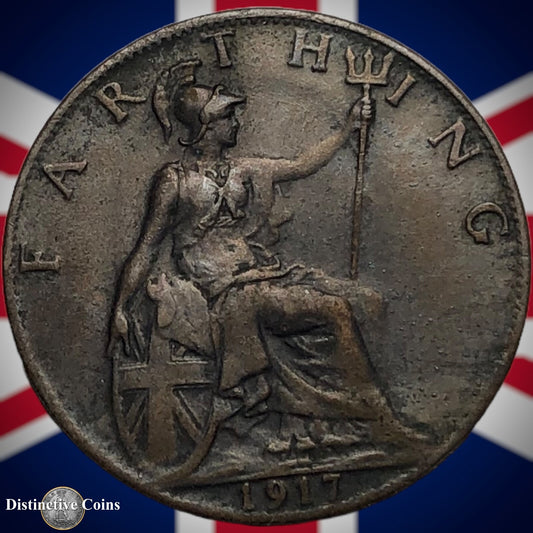 Great Britain 1917 Farthing 1/4d GB4674