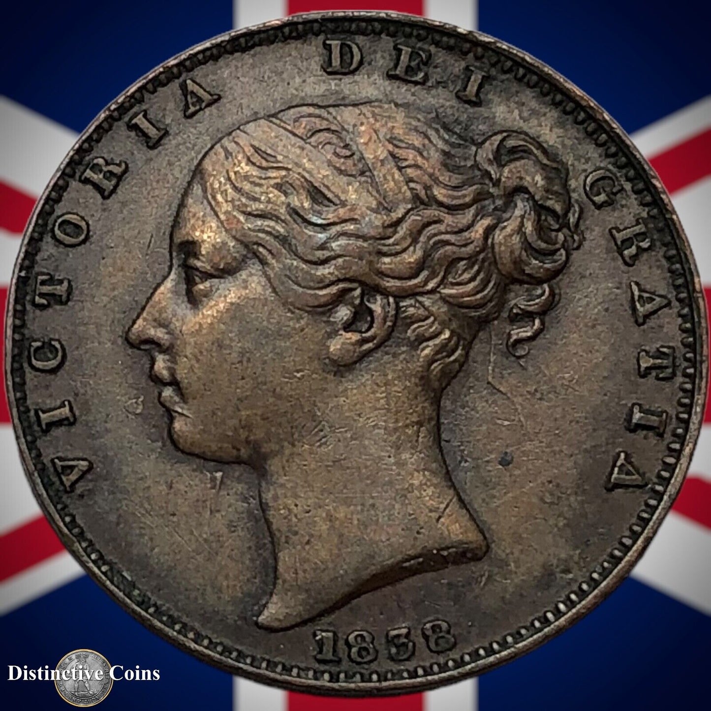 Great Britain 1838 Farthing 1/4d GB3397