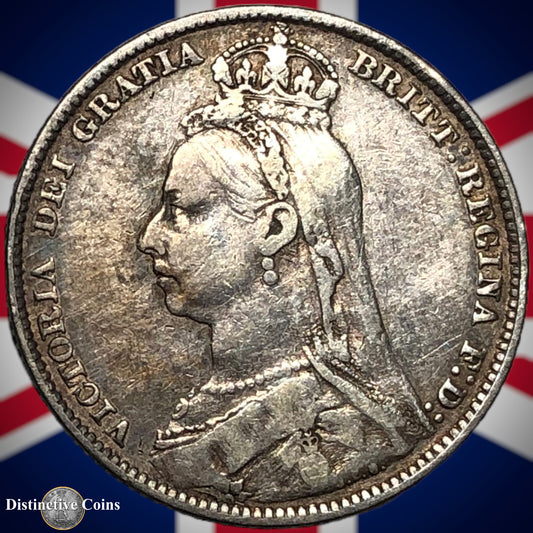 Great Britain 1890 British One Shilling GB0564