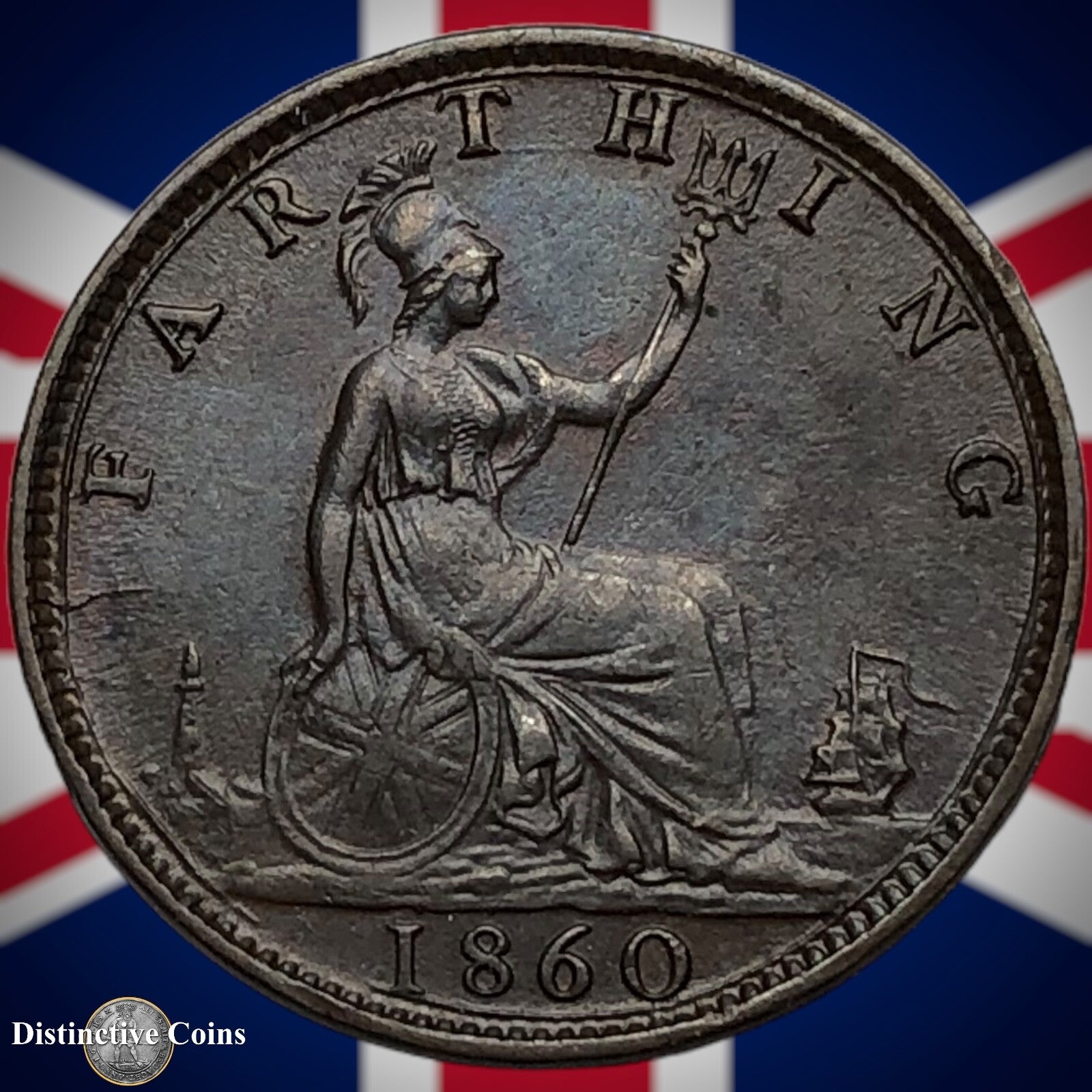 Great Britain 1860 Farthing 1/4d GB3484