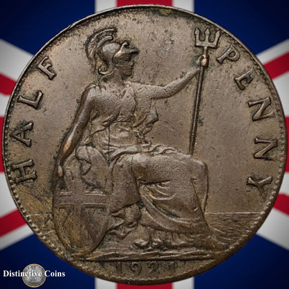 Great Britain 1921 Half Penny 1/2d GB5877