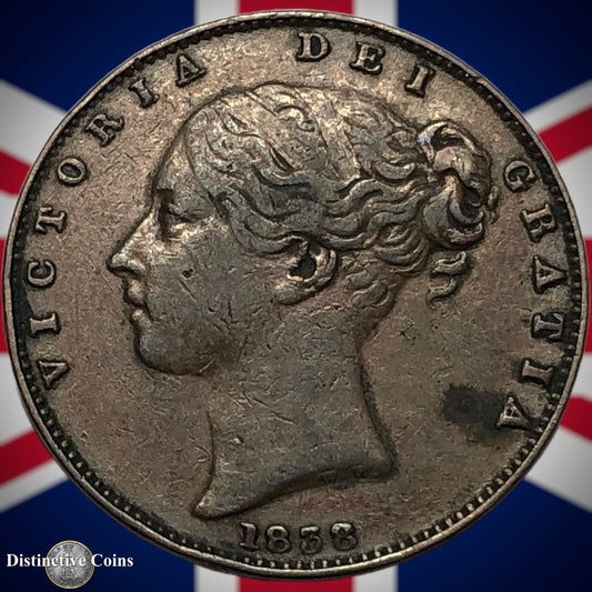 Great Britain 1838 Farthing 1/4d GB3396