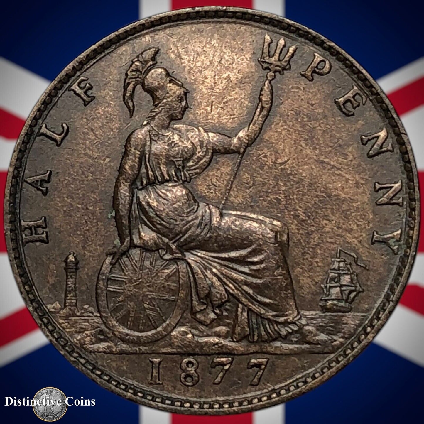 Great Britain 1877 Half Penny 1/2d GB5539