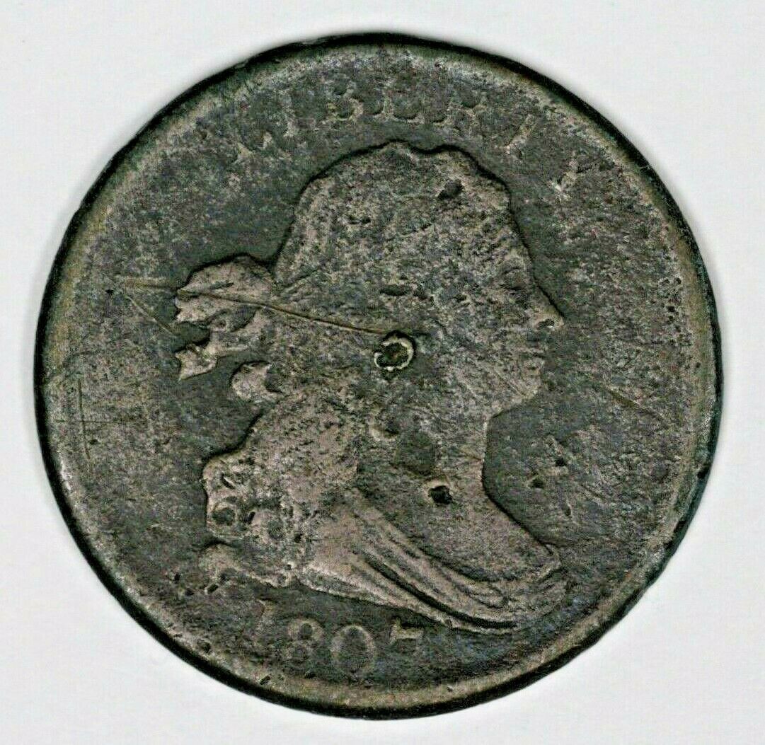 US 1807 Half Cent Porous Lower Grade  A2781