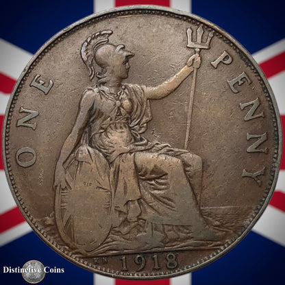 Great Britain 1918 KN Penny 1d GB6881