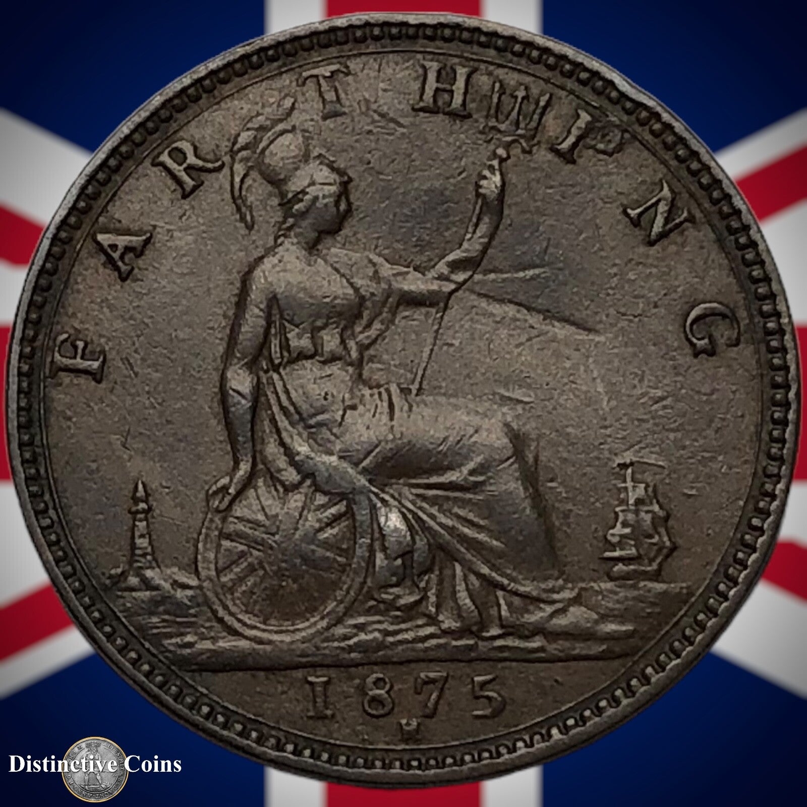 Great Britain 1875 H Farthing 1/4d GB3756