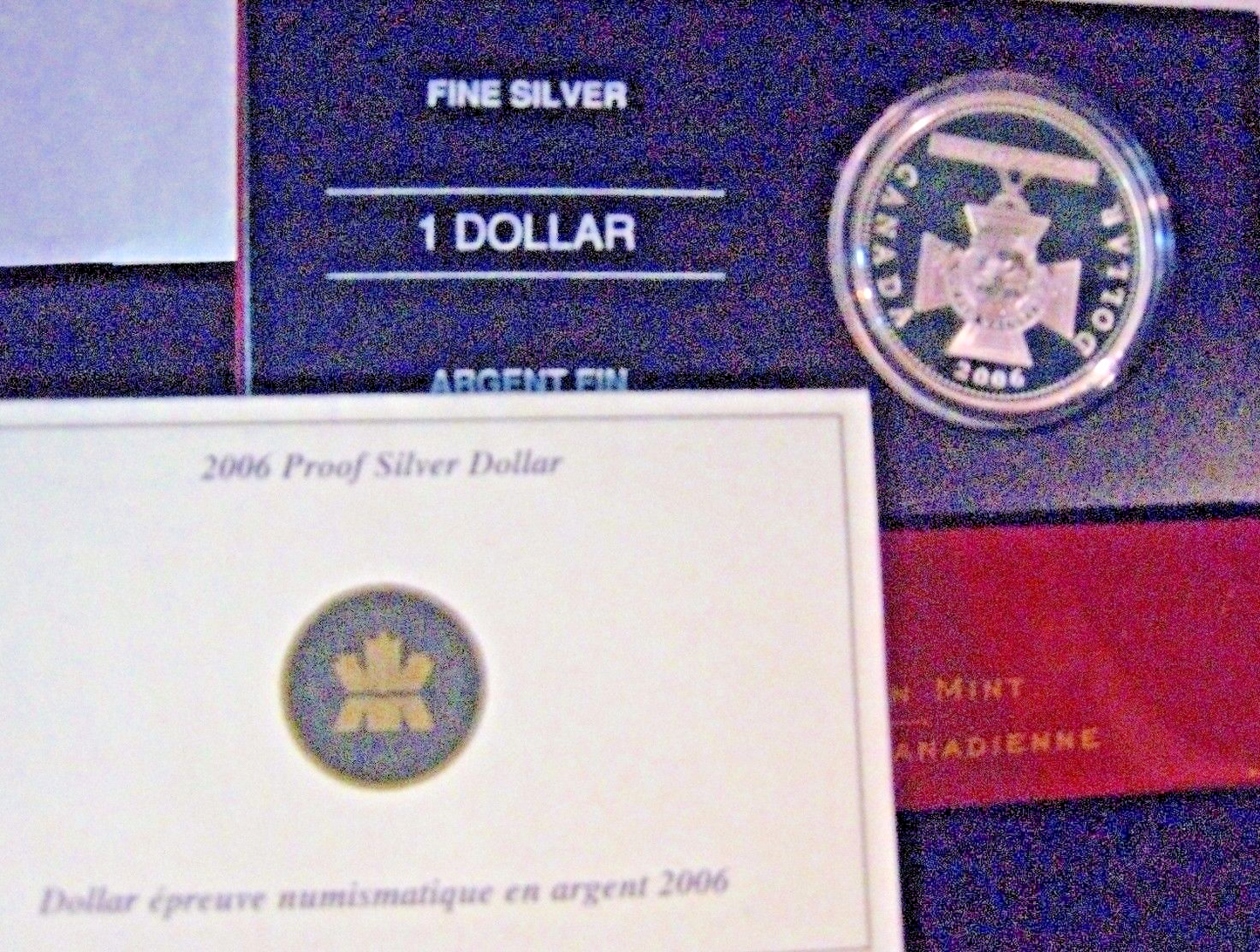 2005-06 Canada 3 Pf/Unc Silver Flag & Victoria Cross $1 